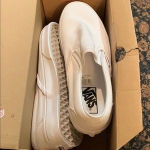 NEVER WORN!!! Brand new White Slip-On Classic Vans